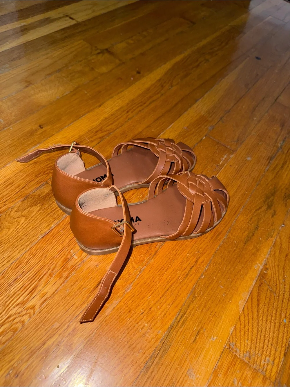 Sonoma Girls Brown Braided Strap Sandals